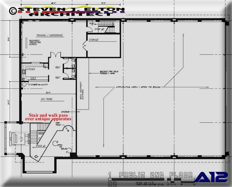 Fire Ambulance Station Design Second Floor Plan